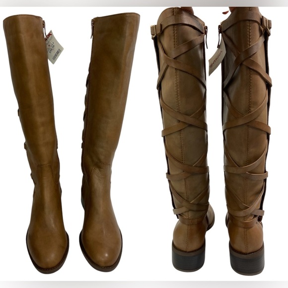 BCBGeneration Shoes - NWOB BCBGeneration "Janiss" Tall Tan Leather Riding Boot Size 6.5 / 36.5